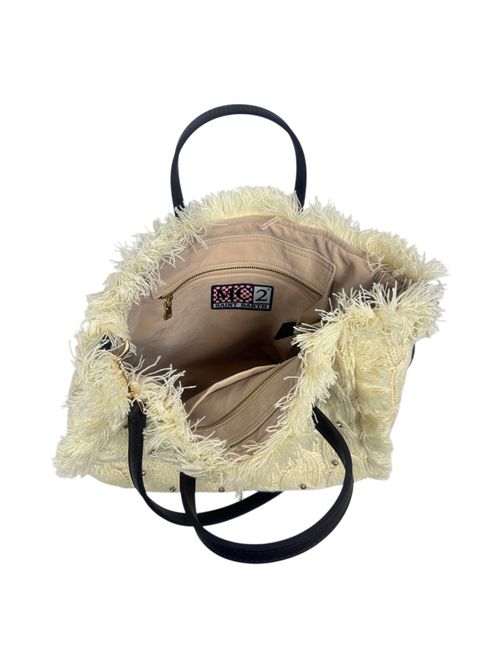 borsa donna colette in lana con strass sabbia MC2 Saint Barth | COLETTE WOOL RIBSTRASS 12 EMB